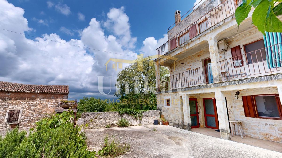 Renovirana kamnita hiša s bazenom